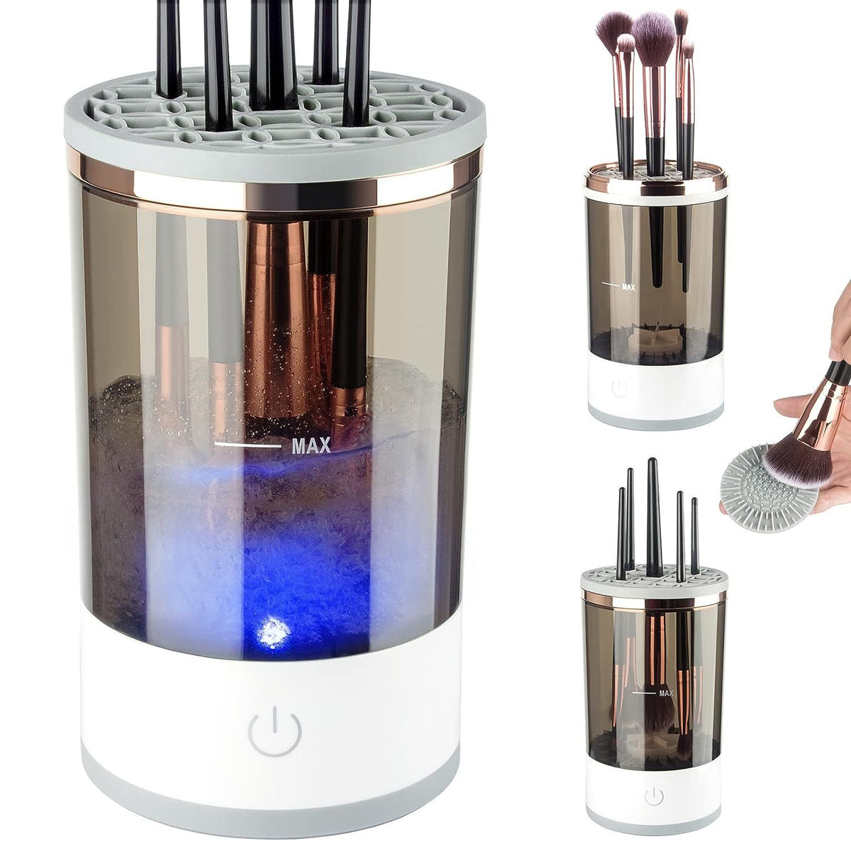 Electric Makeup Brush Cleaner – Portable Cosmetic Brush Cleaning Machine for Home & Travel