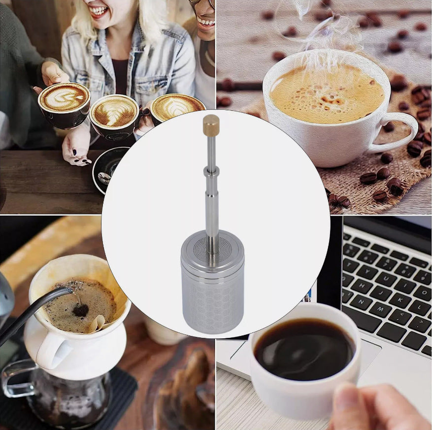 ☕ Press-Style Coffee Filter – Easy Press, Smooth & Fresh Coffee at Home