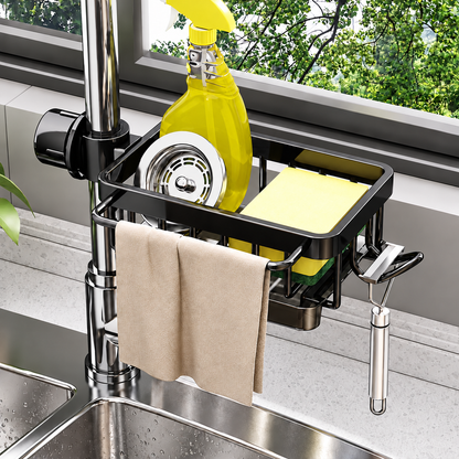 🫧Detachable Stainless Steel Sink Caddy for Kitchen & Bathroom.(Draining tray included)💎