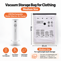 USB rechargeable (electric pump) + Black 50*70cm (medium)
