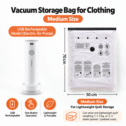 🥰Limited-time offer: 50% off 🥰space-saving vacuum storage bags with cordless electric pump (today only)
