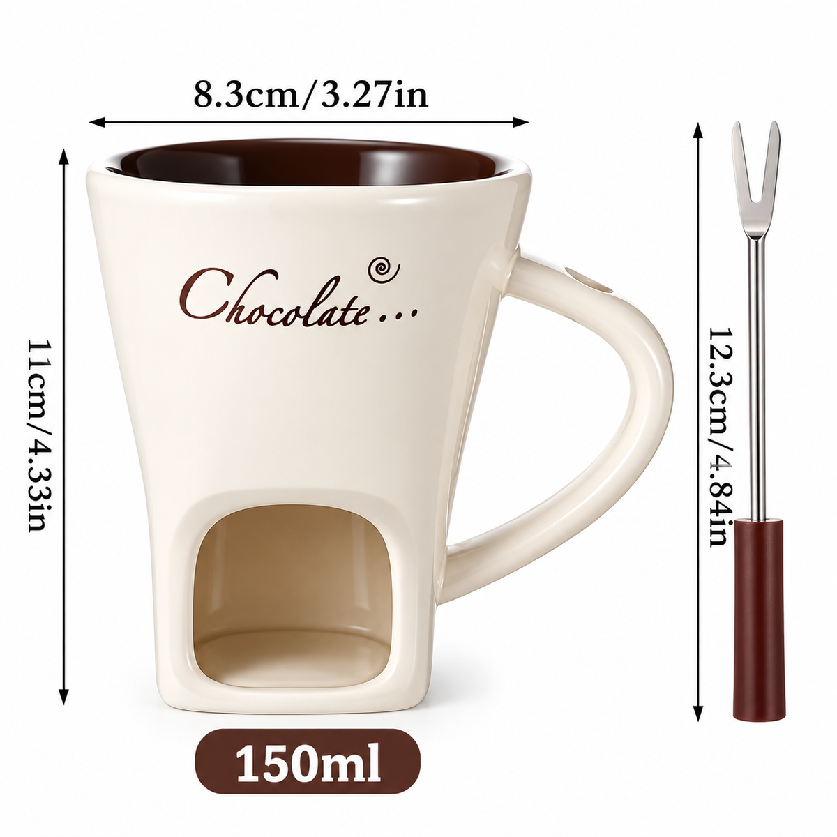 🔥Last Day 50% OFF 🎅🍫 Santa’s Sweet Melt™ 150ml Christmas Chocolate Fondue Mug