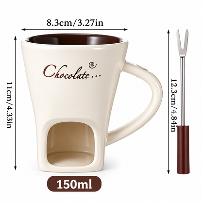 🔥Last Day 50% OFF 🎅🍫 Santa’s Sweet Melt™ 150ml Christmas Chocolate Fondue Mug