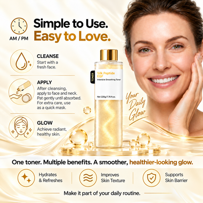 ✨ Silk Peptide EGF Intensive Smoothing Toner – Hydrate, Firm & Glow