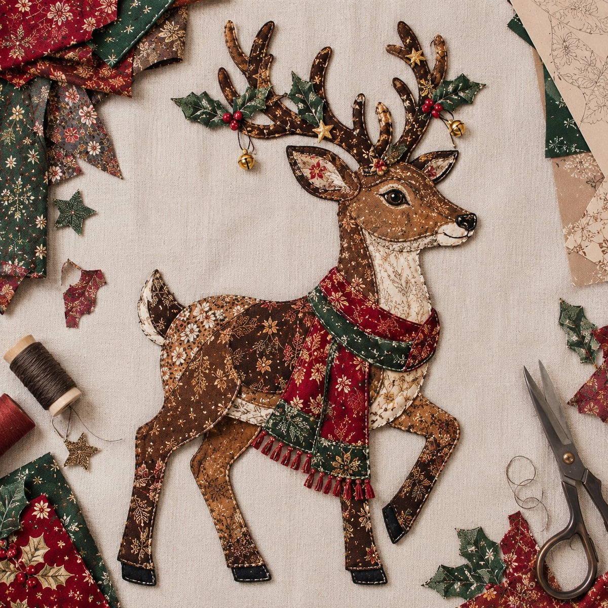 🎄😩 TIRED OF THE SAME BORING CHRISTMAS DECOR? ✨ CREATE SOMETHING UNIQUE! This DIY Patchwork Kit Turns Any Space Into a Warm & Festive Christmas Wonderland! 🎅❤️