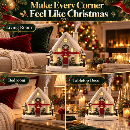 🎄 Your Home Doesn't Feel Festive Yet? ✨ Add Christmas Magic & a Cozy Aroma with This Adorable House Aroma Diffuser! 🏠❤️