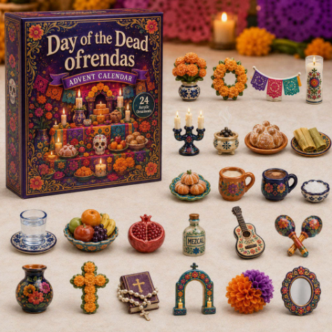 🖤 ✨ 24 DAYS. 24 UNIQUE MINIATURES. 🎁 Discover a New Day of the Dead Surprise Every Day!