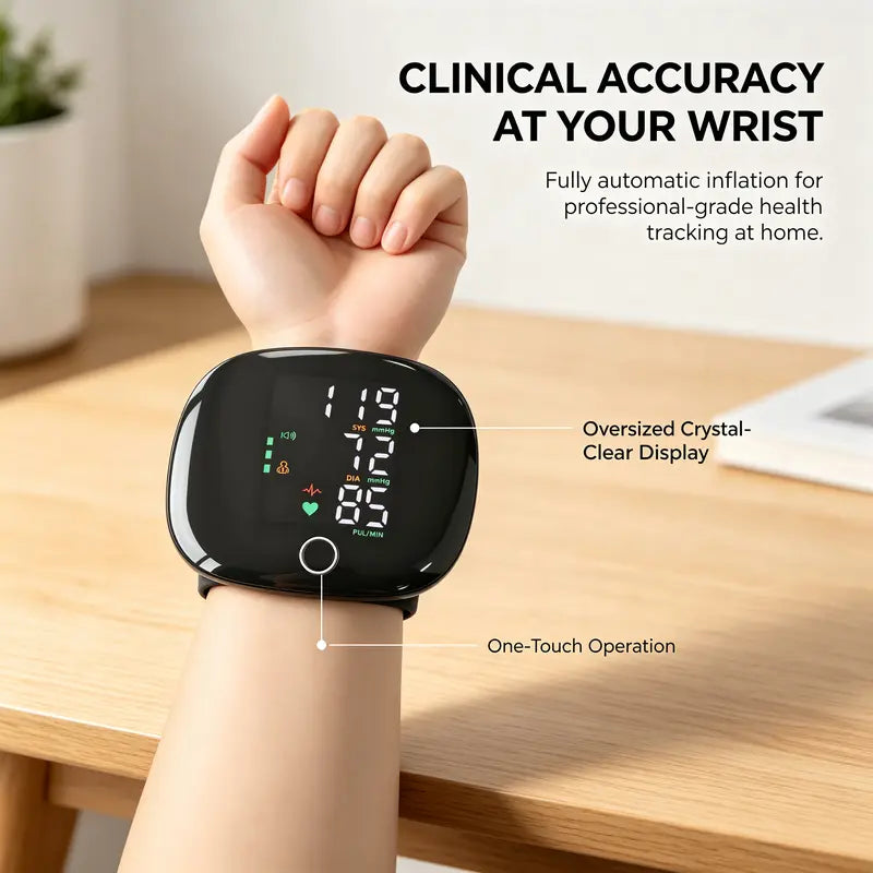 💎(Fewer than a hundred items left!)Digital Wrist Blood Pressure and Blood Glucose Monitor (with voice broadcast, adjustable wristband, dual-user memory function, and large display screen)🔥