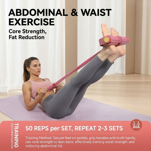 😩 Struggling to Stay Consistent with Ab Workouts? 💪 Train Your Core at Home with This Foot Pedal Resistance Band & Sit-Up Assist Trainer! 🔥🏠