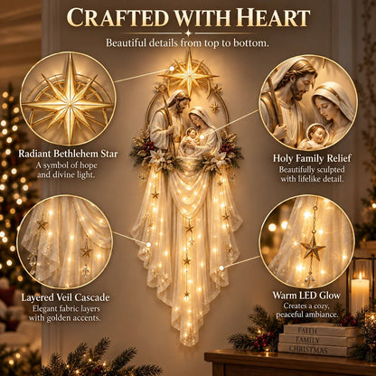 ✨35% OFF Today | Holy Family Star Veil™ – Meaningful Christmas Wall Decor