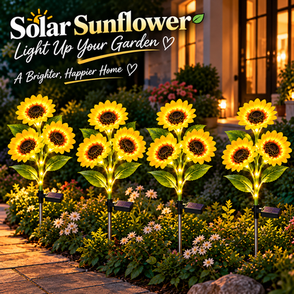 ⏰Last Day 50% OFF🔥2-Piece Solar LED Sunflower Garden Lights, Realistic