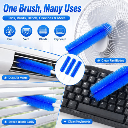 🔥 360-Degree Cleaning Brush – 50% Off🔥Bendable Microfiber Head,Reusable Dust Remover