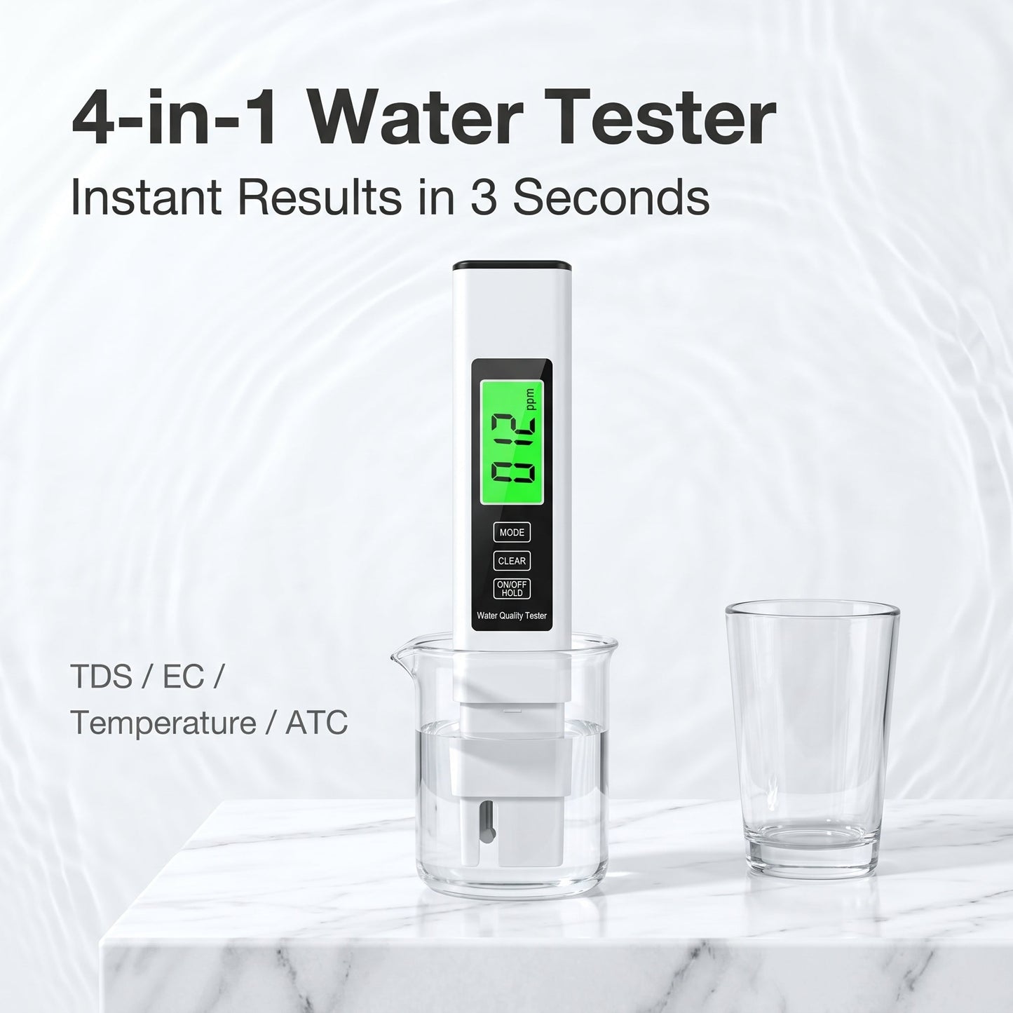 🔥50%off🔥4-in-1 Water Quality Tester Pen, Temp °C/°F & EC Meter