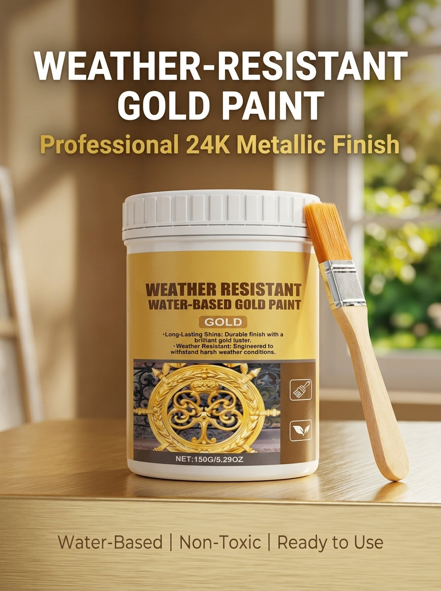 💥BUY 1 FREE 1🔥Water-Based Weather-Resistant Gold Paint