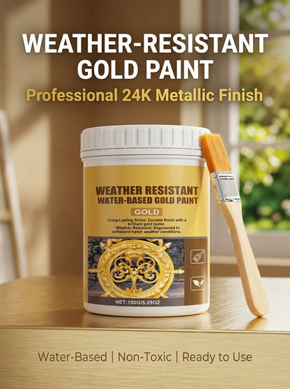 💥BUY 1 FREE 1🔥Water-Based Weather-Resistant Gold Paint