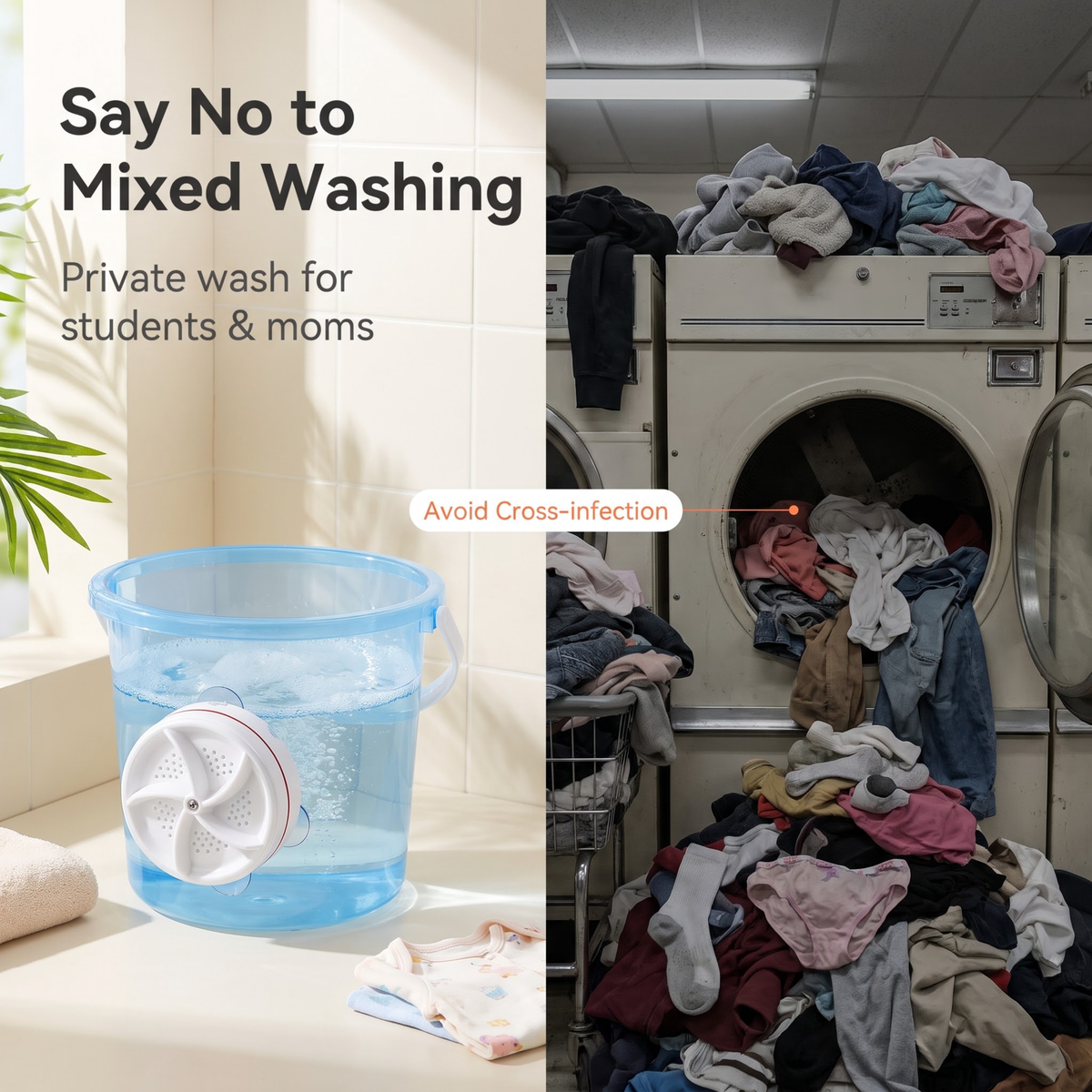 😩 TIRED OF RUNNING A FULL WASHER FOR JUST A FEW CLOTHES? 🧺 🌀 TURN ANY BASIN INTO A QUICK WASH STATION—WASH SMALL LOADS WITH LESS TIME & EFFORT! ✨
