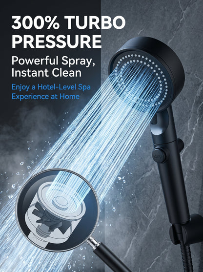 ✨ Limited Time 30% OFF💥Large Panel Pressure Boost Shower Head with 5 Spray Modes and 360° Rotation