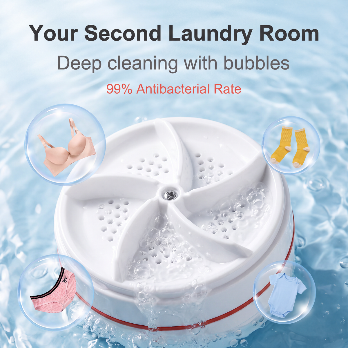 😩 TIRED OF RUNNING A FULL WASHER FOR JUST A FEW CLOTHES? 🧺 🌀 TURN ANY BASIN INTO A QUICK WASH STATION—WASH SMALL LOADS WITH LESS TIME & EFFORT! ✨