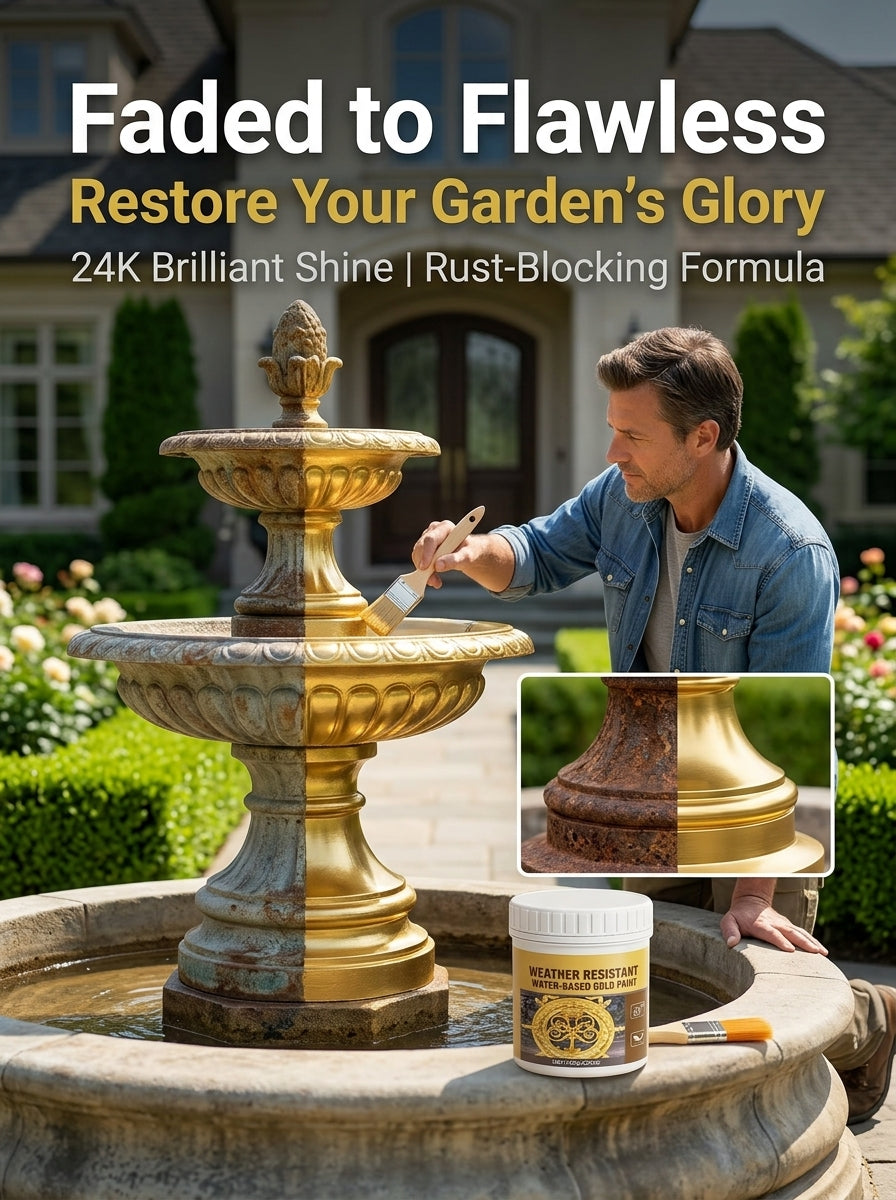 💥BUY 1 FREE 1🔥Water-Based Weather-Resistant Gold Paint