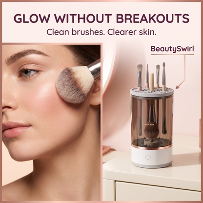 Electric Makeup Brush Cleaner – Portable Cosmetic Brush Cleaning Machine for Home & Travel
