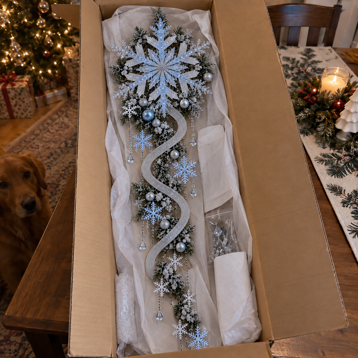 🔥Last Day 50% OFF🔥❄️ Giant Snowflake Blizzard Trail™- Let the Snowstorm Glow Indoors
