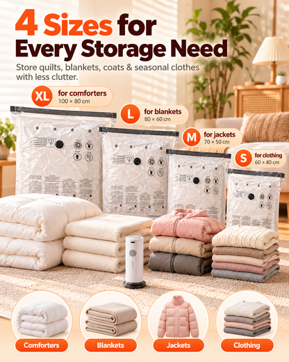 🥰Limited-time offer: 50% off 🥰space-saving vacuum storage bags with cordless electric pump (today only)