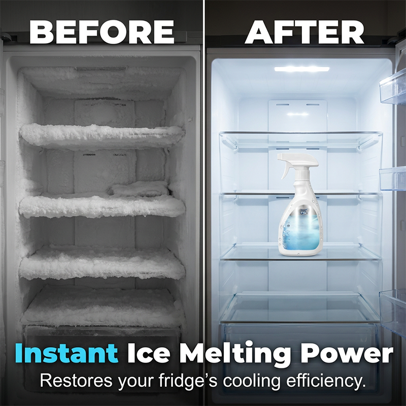 ❄️ Refrigerator De-Icing Cleaning Spray ✨ Quickly Removes Ice Buildup & Keeps Your Fridge Fresh