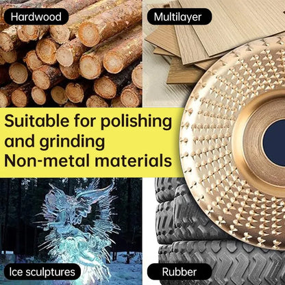 🎉🛠️3PCS Wood Carving Disc Set, 4 Inch Wood Cutting Discs for Angle Grinder