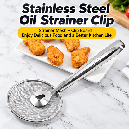 🍗 2-in-1 Stainless Steel Strainer Tongs – Grip, Drain & Serve