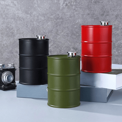 Oil Drum Anti-rust Leak-proof No Odor Portable Wine Storage🛢Food Grade Camping Whisky Flagon Wine Jug Camping Supplies
