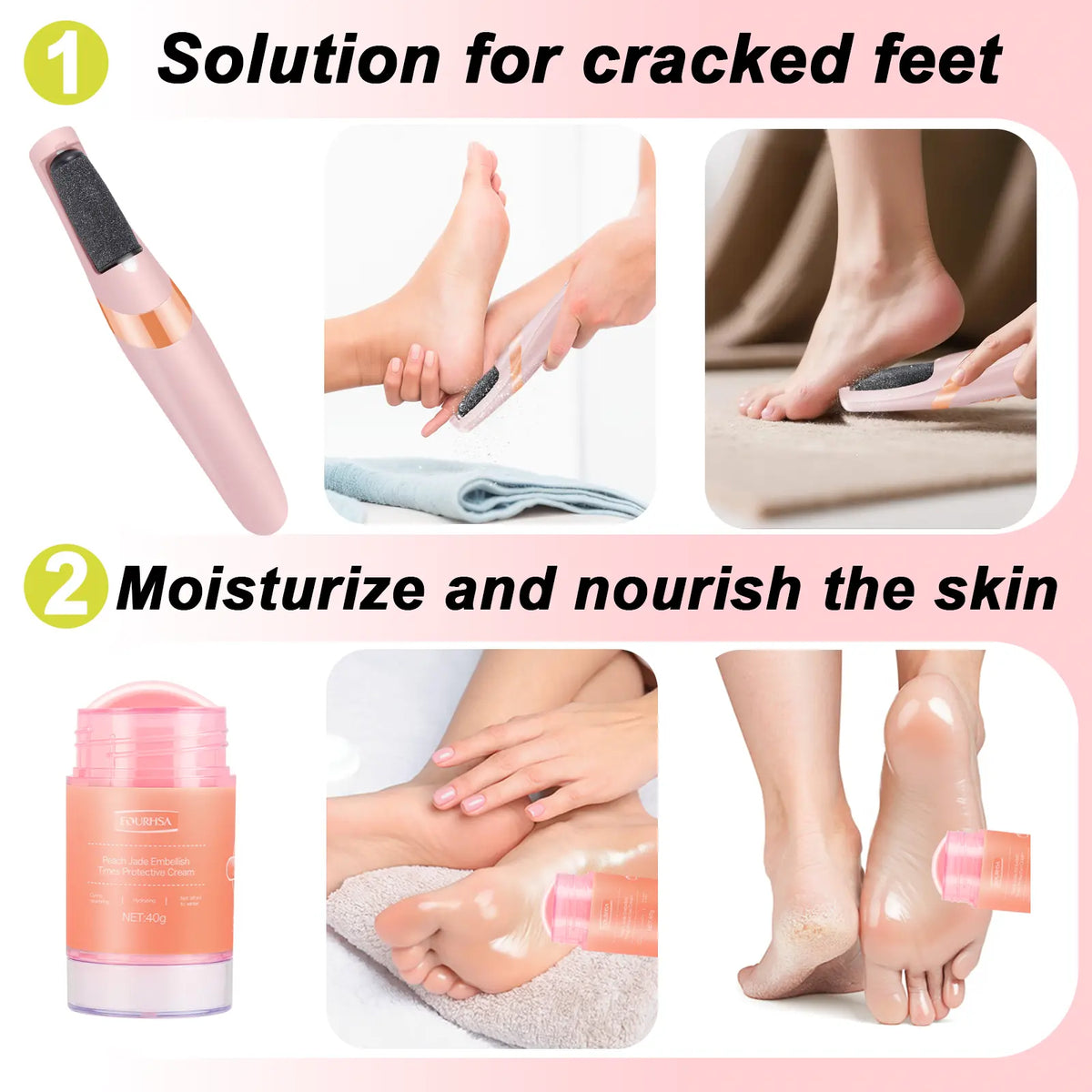 🎁2-in-1 rechargeable electric callus remover and portable manicure set—the ideal gift for tackling dead skin and dry, rough patches.💎