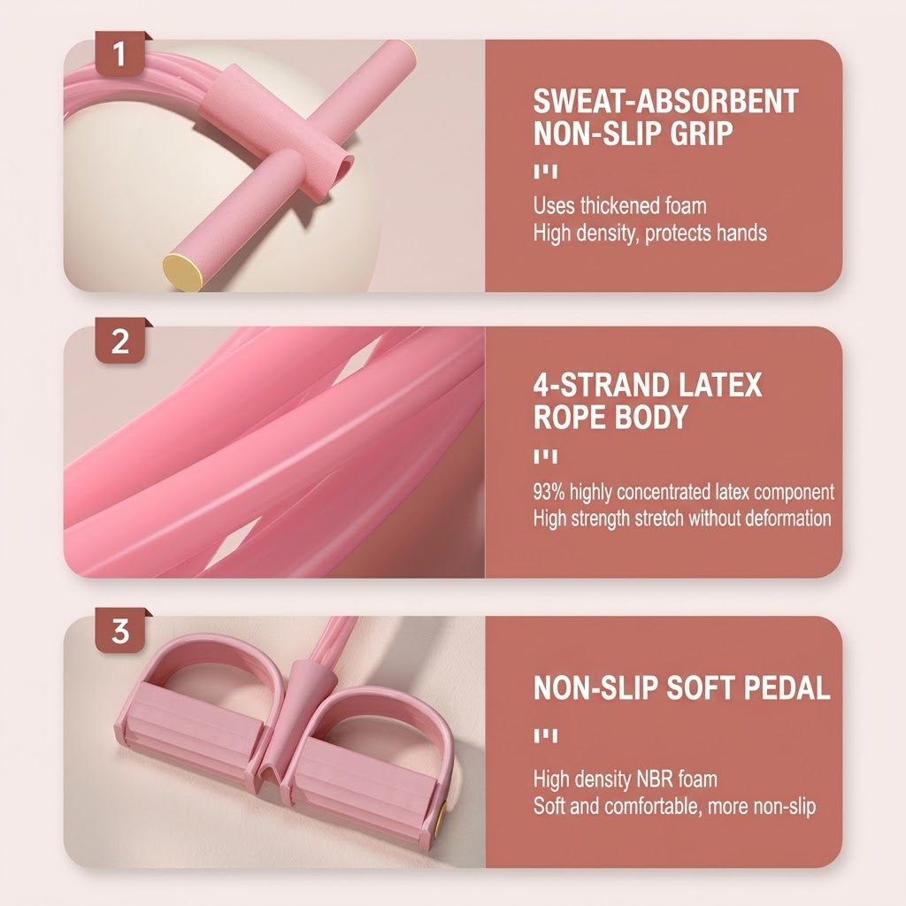 😩 Struggling to Stay Consistent with Ab Workouts? 💪 Train Your Core at Home with This Foot Pedal Resistance Band & Sit-Up Assist Trainer! 🔥🏠