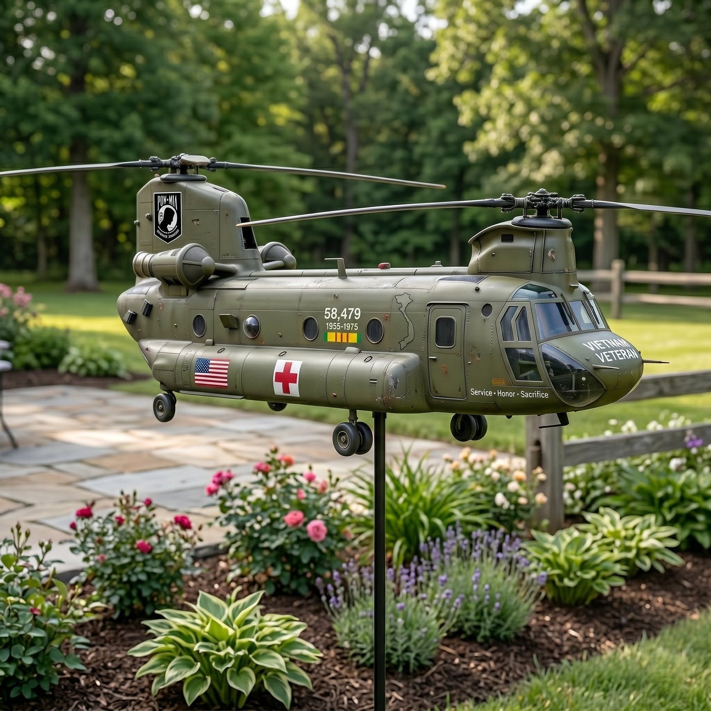 🏆ONLY 100PCS: 60% OFF 🎖️-Vietnam Veteran UH-1 Helicopter Wind Spinner