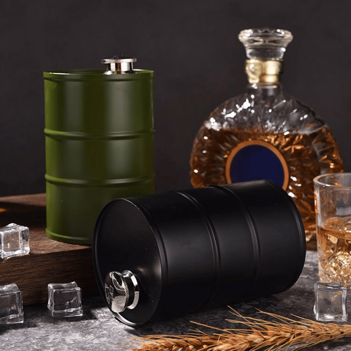 Oil Drum Anti-rust Leak-proof No Odor Portable Wine Storage🛢Food Grade Camping Whisky Flagon Wine Jug Camping Supplies