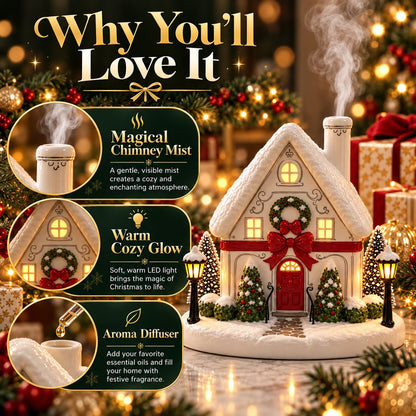 🎄 Your Home Doesn't Feel Festive Yet? ✨ Add Christmas Magic & a Cozy Aroma with This Adorable House Aroma Diffuser! 🏠❤️