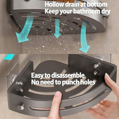 ⏳ HOT SALE🔥No-Drill Triangle Shower Caddy
