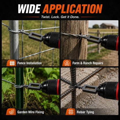 🧰 Steel Wire Twisting Tool for Drill- Fast Tightening & Auto Trimming Wire Twist Attachment