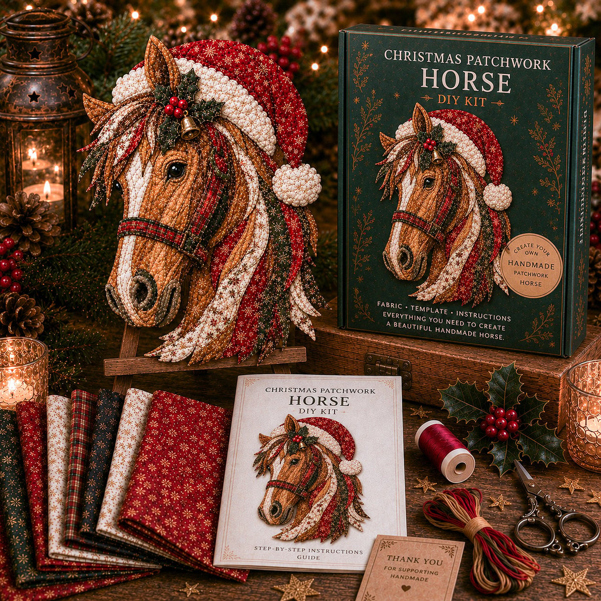 🎄😩 TIRED OF THE SAME BORING CHRISTMAS DECOR? ✨ CREATE SOMETHING UNIQUE! This DIY Patchwork Kit Turns Any Space Into a Warm & Festive Christmas Wonderland! 🎅❤️