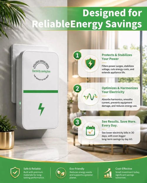 💎2026 Upgraded Smart Energy-Saving Plug—featuring power factor optimization, voltage stabilization, and surge protection; suitable for a wide range of electrical appliances.🍀