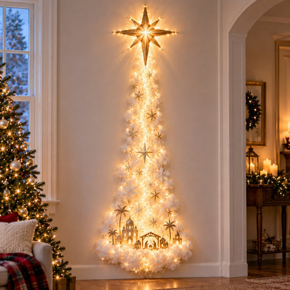 ✨ Turn Any Wall Into Christmas Magic — Create a Warm, Cozy Holiday Glow in Seconds! 🎄