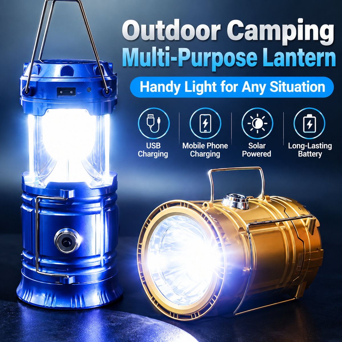 🔦 Never Get Caught in the Dark — Lightweight, Fast-Charging Lantern with Long-Lasting Power for Any Adventure!