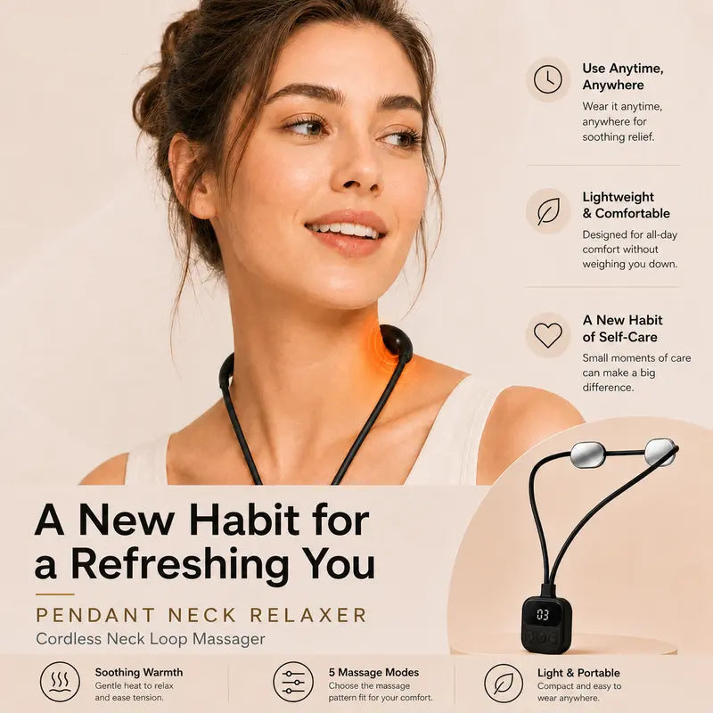 🔥 2026 HOT SALE – Wireless Neck Relaxer with Heat & Microcurrent Technology