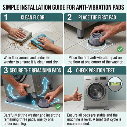 🏠 💞50K+ SOLD!Anti-Vibration Washing Machine Stabilizer Pads (4-Pack)