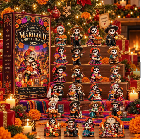 🖤 ✨ 24 DAYS. 24 UNIQUE MINIATURES. 🎁 Discover a New Day of the Dead Surprise Every Day!