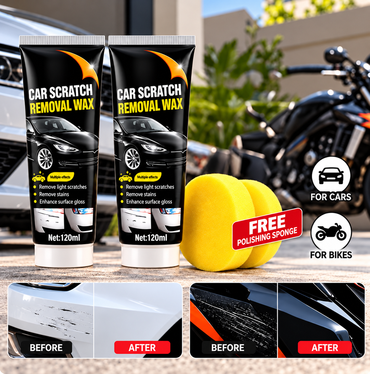 🔥🚗 Car Scratch Remover Wax – Instant Shine