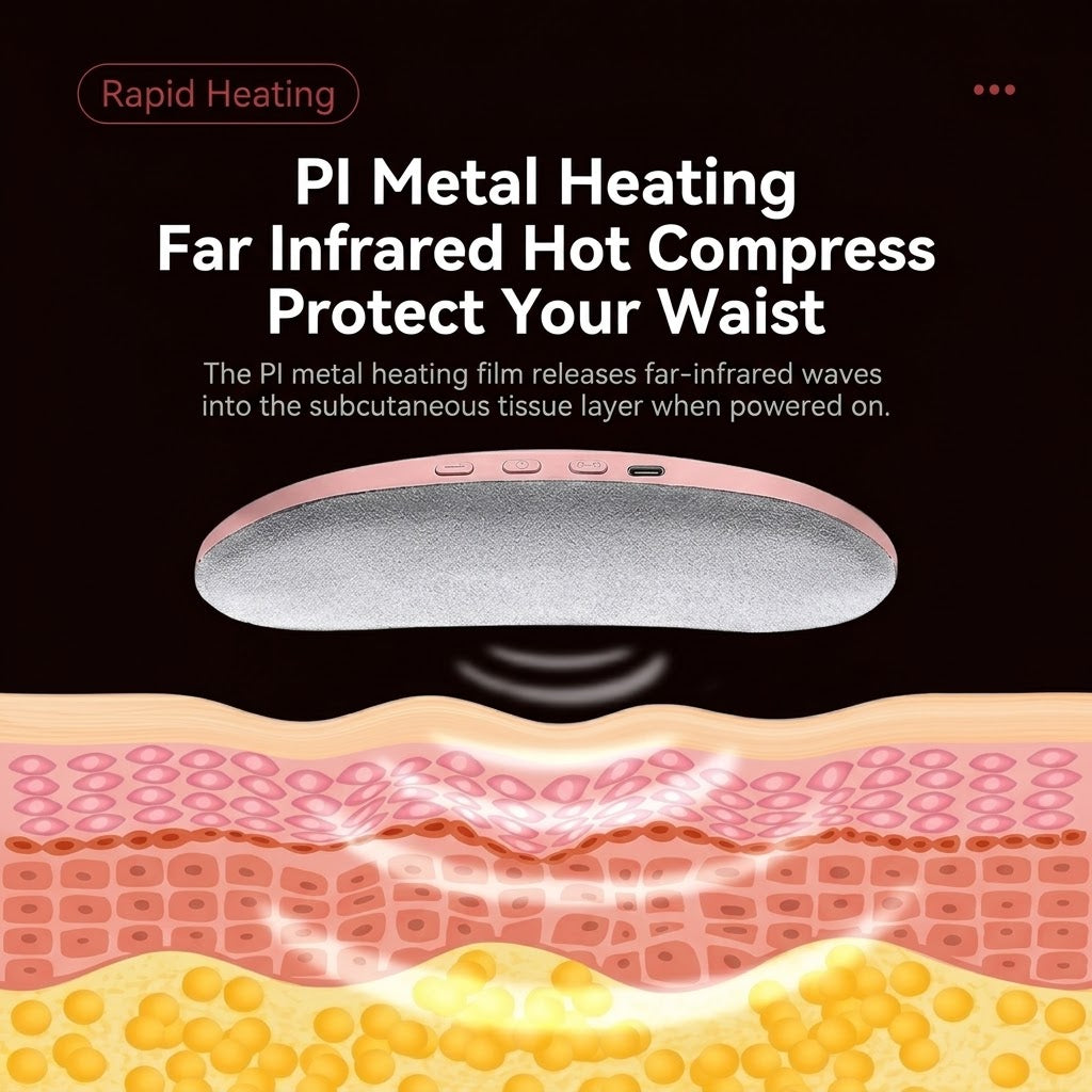 😩 Period Cramps Making Your Day Miserable? 🌸 Soothe Your Belly with Soothing Heat & Gentle Massage in One Convenient Heating Belt! 💗✨