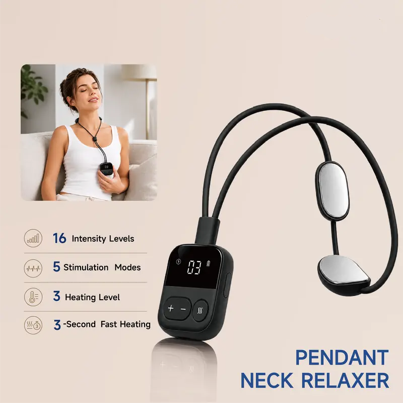 🔥 2026 HOT SALE – Wireless Neck Relaxer with Heat & Microcurrent Technology