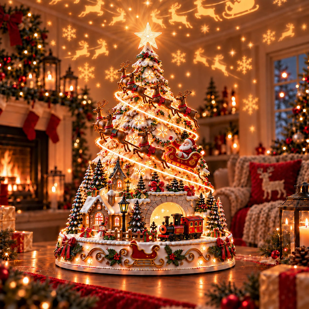 🎄 Tired of Empty, Lifeless Holiday Decor? Transform Any Space Into a Warm Christmas Wonderland with the Christmas Village Lightscape Tree ✨