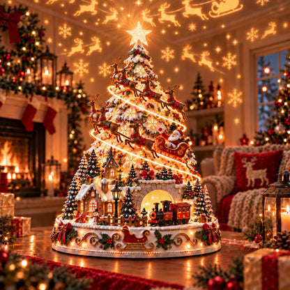 🎄 Tired of Empty, Lifeless Holiday Decor? Transform Any Space Into a Warm Christmas Wonderland with the Christmas Village Lightscape Tree ✨