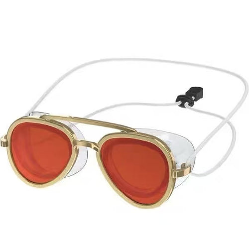 Coated swimming goggles
